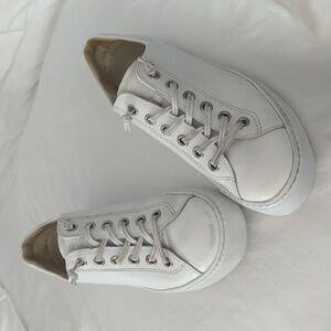 Paul Green Women's Hadley Platform White Leather Sneakers